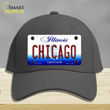 Chicago Illinois Novelty License Plate Hat Cotton / Charcoal