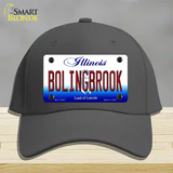 Bolingbrook Illinois Novelty License Plate Hat Cotton / Charcoal