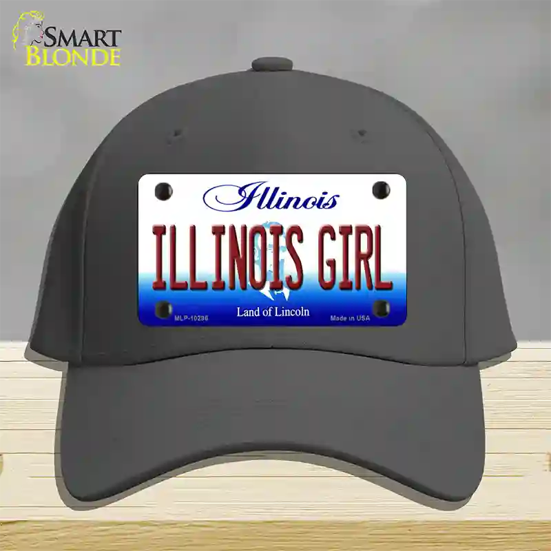 Illinois Girl Illinois Novelty License Plate Hat Cotton / Charcoal