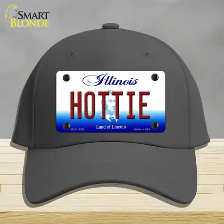 Hottie Illinois Novelty License Plate Hat Cotton / Charcoal