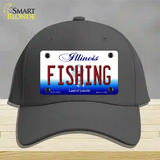 Fishing Illinois Novelty License Plate Hat Cotton / Charcoal