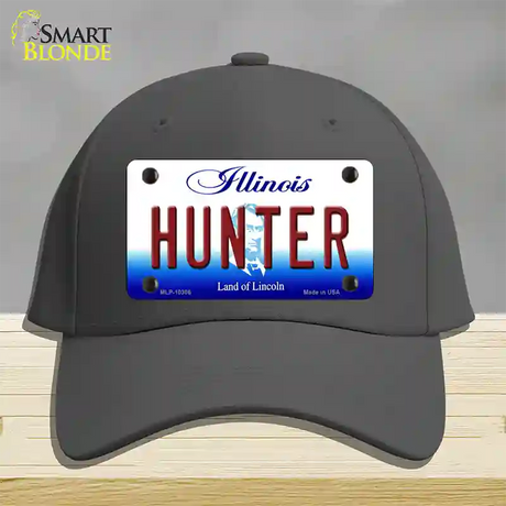 Hunter Illinois Novelty License Plate Hat Cotton / Charcoal