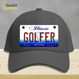 Golfer Illinois Novelty License Plate Hat Cotton / Charcoal