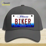 Biker Illinois Novelty License Plate Hat Cotton / Charcoal