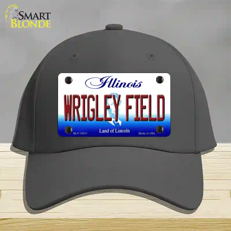 Wrigley Field Illinois Novelty License Plate Hat Cotton / Charcoal