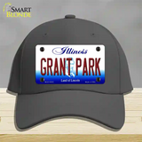 Grant Park Illinois Novelty License Plate Hat Cotton / Charcoal