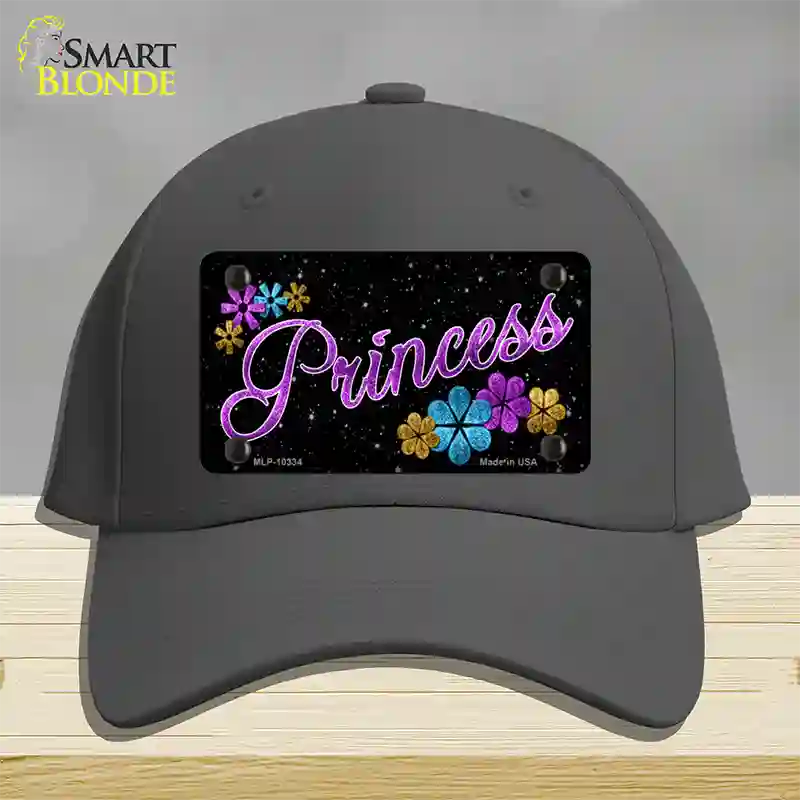 Princess Glitter Novelty License Plate Hat Cotton / Charcoal