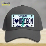 I Love Oregon Novelty License Plate Hat Cotton / Charcoal