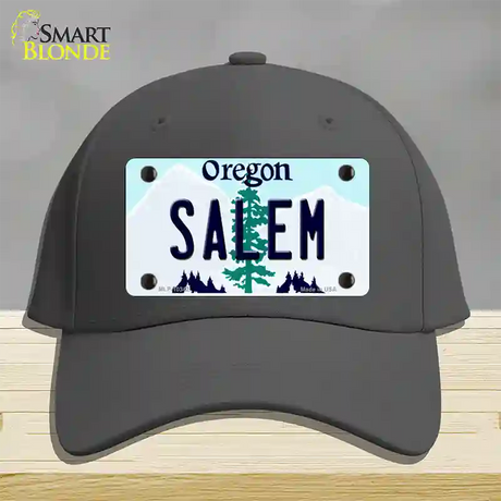 Salem Oregon Novelty License Plate Hat Cotton / Charcoal