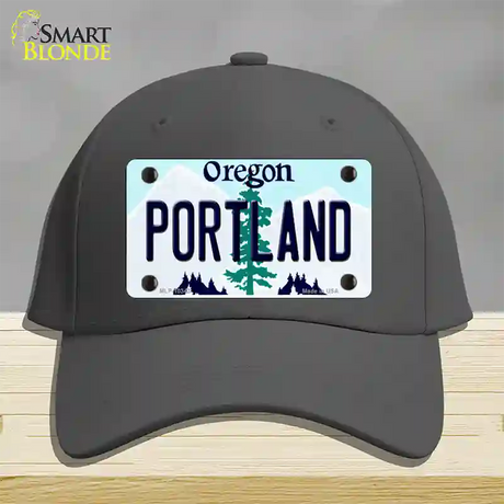 Portland Oregon Novelty License Plate Hat Cotton / Charcoal