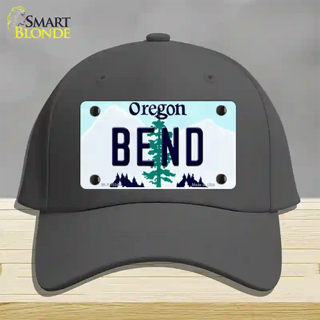 Bend Oregon Novelty License Plate Hat Cotton / Charcoal