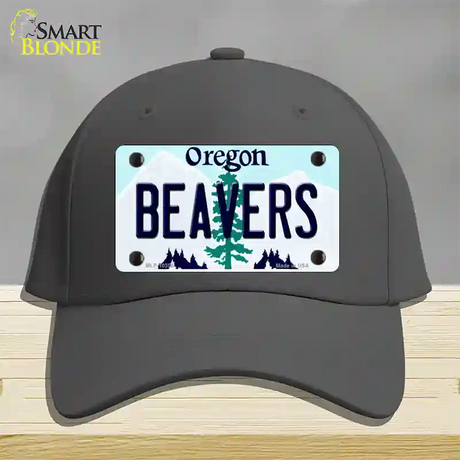 Beavers Oregon Novelty License Plate Hat Cotton / Charcoal