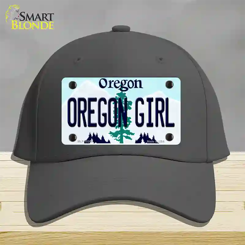 Oregon Girl Oregon Novelty License Plate Hat Cotton / Charcoal