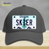 Skier Oregon Novelty License Plate Hat Cotton / Charcoal