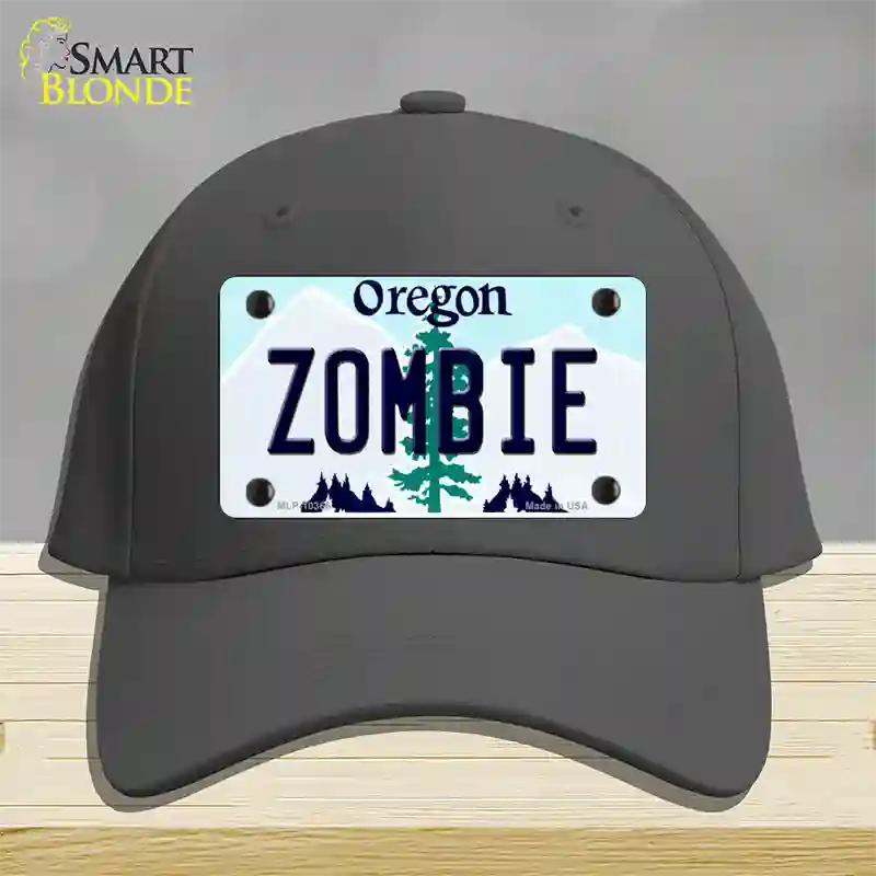 Zombie Oregon Novelty License Plate Hat Cotton / Charcoal