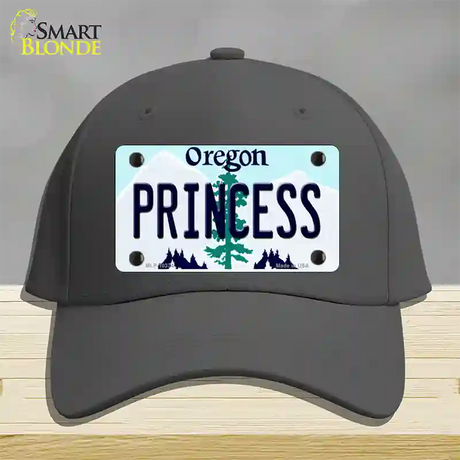 Princess Oregon Novelty License Plate Hat Cotton / Charcoal