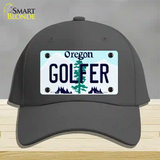 Golfer Oregon Novelty License Plate Hat Cotton / Charcoal