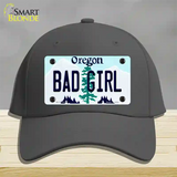 Bad Girl Oregon Novelty License Plate Hat Cotton / Charcoal