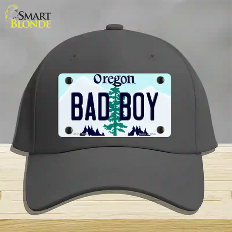 Bad Boy Oregon Novelty License Plate Hat Cotton / Charcoal