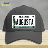 Augusta Maine Novelty License Plate Hat Cotton / Charcoal