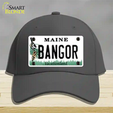 Bangor Maine Novelty License Plate Hat Cotton / Charcoal