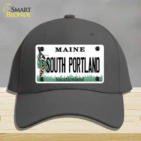 South Portland Maine Novelty License Plate Hat Cotton / Charcoal