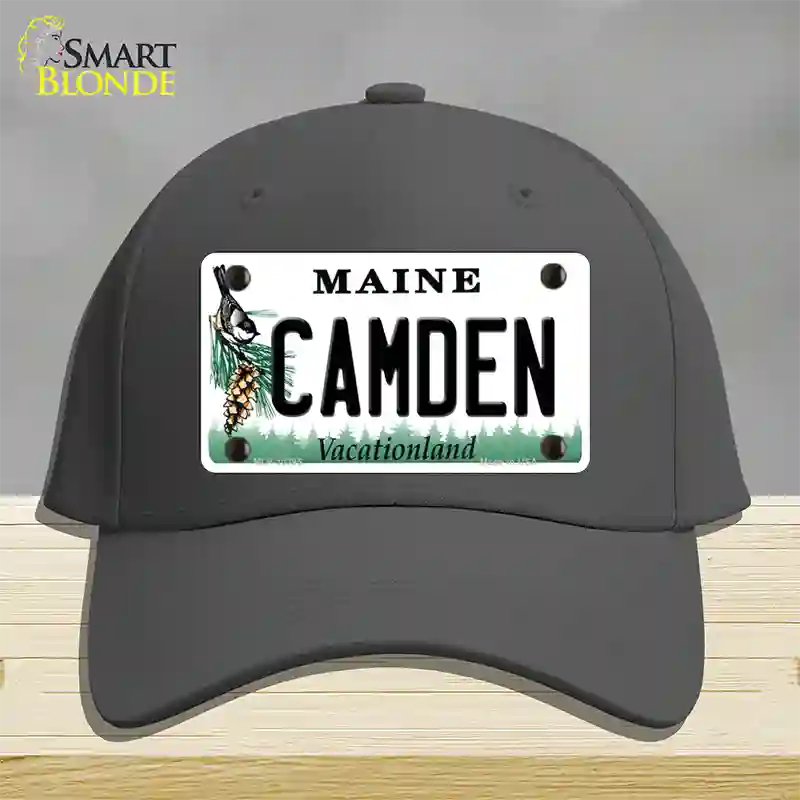 Camden Maine Novelty License Plate Hat Cotton / Charcoal