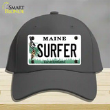 Surfer Maine Novelty License Plate Hat Cotton / Charcoal