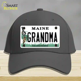 Grandma Maine Novelty License Plate Hat Cotton / Charcoal