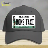 Moms Taxi Maine Novelty License Plate Hat Cotton / Charcoal