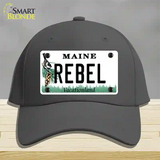 Rebel Maine Novelty License Plate Hat Cotton / Charcoal