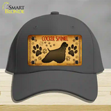 Cocker Spaniel Novelty License Plate Hat Cotton / Charcoal