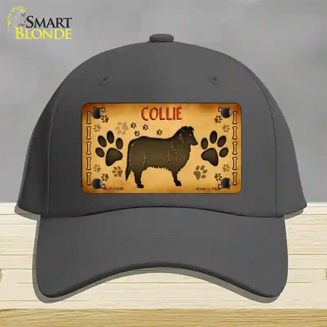 Collie Novelty License Plate Hat Cotton / Charcoal