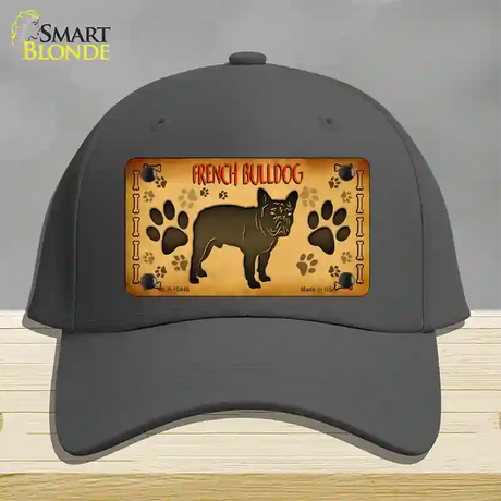 French Bulldog Novelty License Plate Hat Cotton / Charcoal