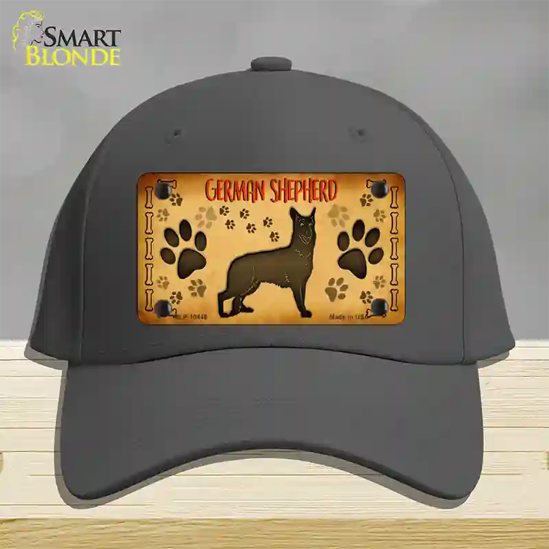 German Shepherd Novelty License Plate Hat Cotton / Charcoal