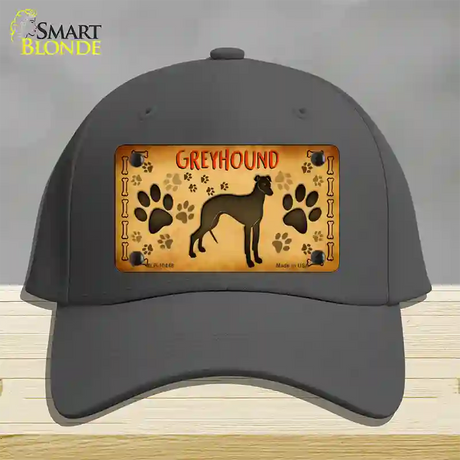 Greyhound Novelty License Plate Hat Cotton / Charcoal