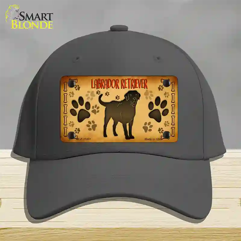 Labrador Retriever Novelty License Plate Hat Cotton / Charcoal