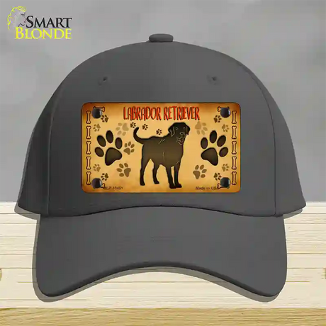 Labrador Retriever Novelty License Plate Hat Cotton / Charcoal