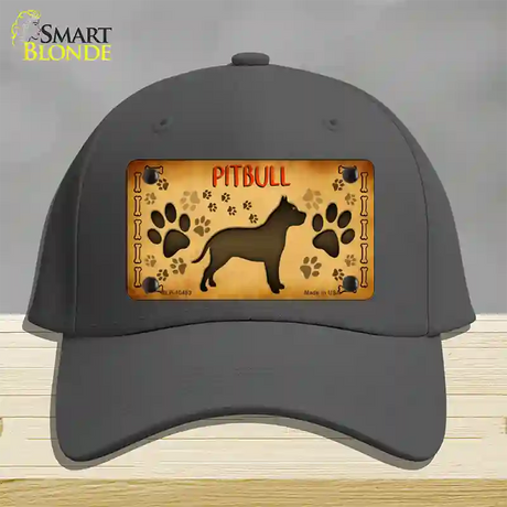 Pitbull Novelty License Plate Hat Cotton / Charcoal