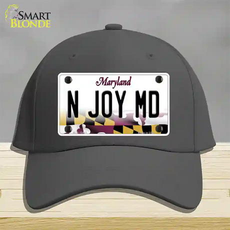 N Joy MD Maryland Novelty License Plate Hat Cotton / Charcoal