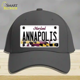 Annapolis Maryland Novelty License Plate Hat Cotton / Charcoal