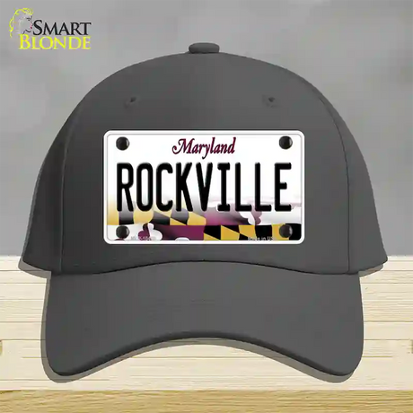 Rockville Maryland Novelty License Plate Hat Cotton / Charcoal