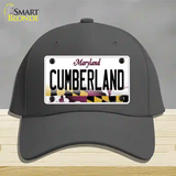 Cumberland Maryland Novelty License Plate Hat Cotton / Charcoal