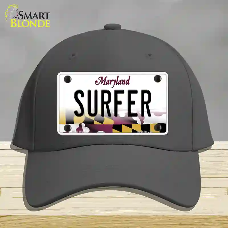 Surfer Maryland Novelty License Plate Hat Cotton / Charcoal