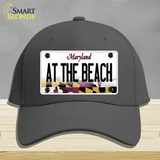 At The Beach Maryland Novelty License Plate Hat Cotton / Charcoal