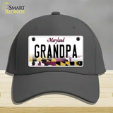 Grandpa Maryland Novelty License Plate Hat Cotton / Charcoal