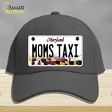 Moms Taxi Maryland Novelty License Plate Hat Cotton / Charcoal