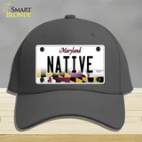 Native Maryland Novelty License Plate Hat Cotton / Charcoal