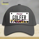 Golfer Maryland Novelty License Plate Hat Cotton / Charcoal