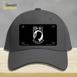 POW MIA Black Flag Novelty License Plate Hat Cotton / Charcoal